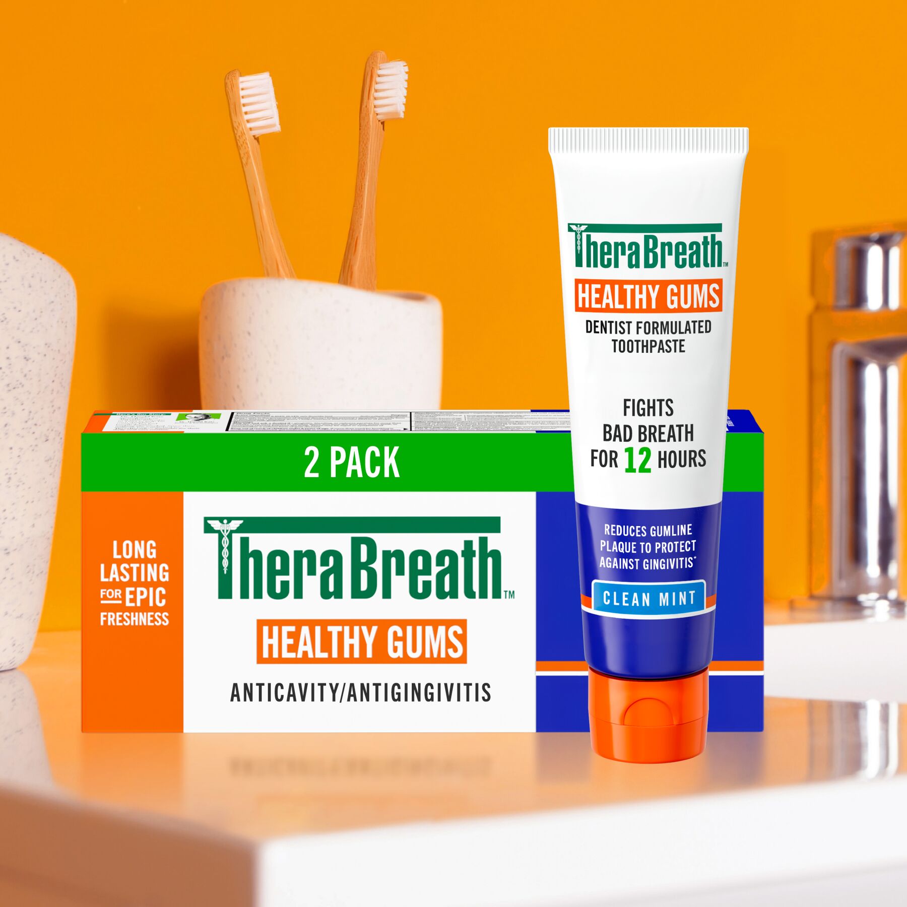 TheraBreath Healthy Gums Toothpaste, Helps Fight Gingivitis, Clean Mint - Image 6