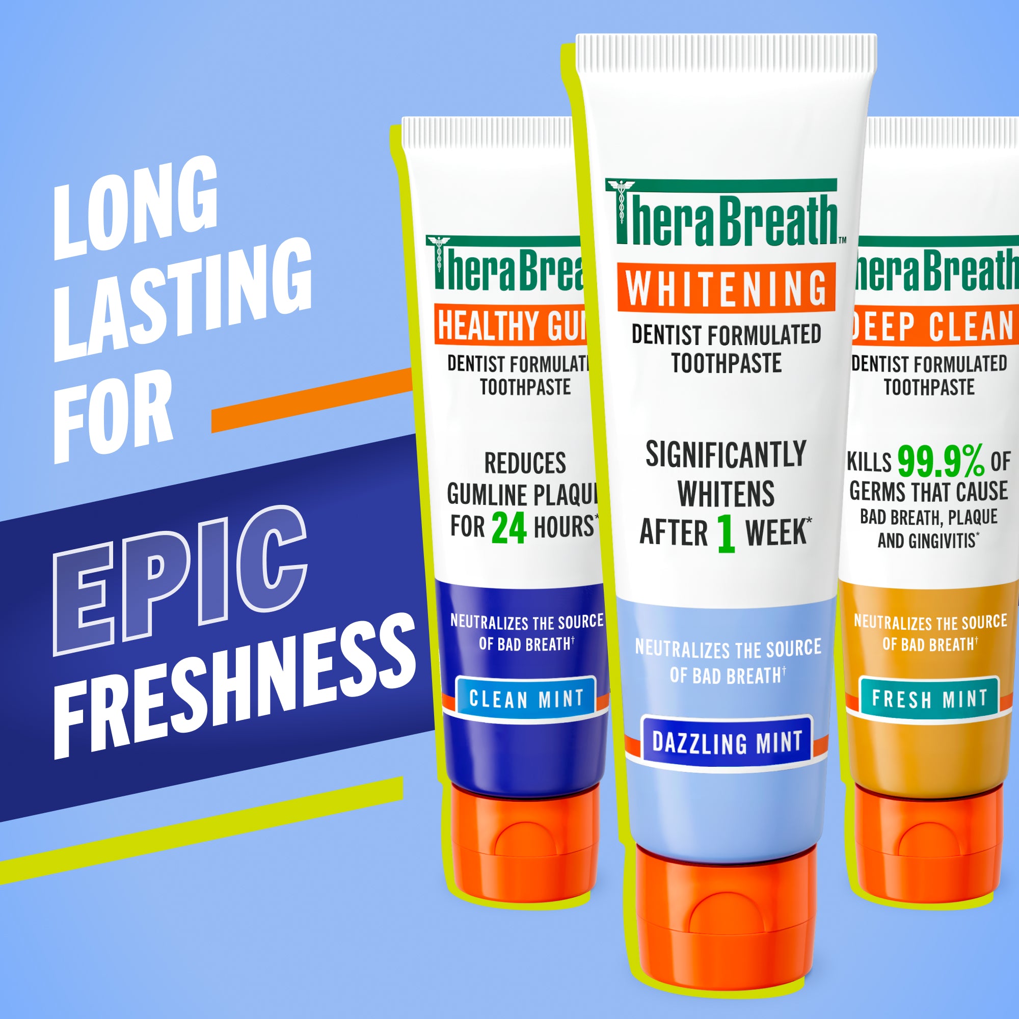 Alternative view of TheraBreath Whitening Toothpaste, Peroxide-Free & Anticavity, Dazzling Mint